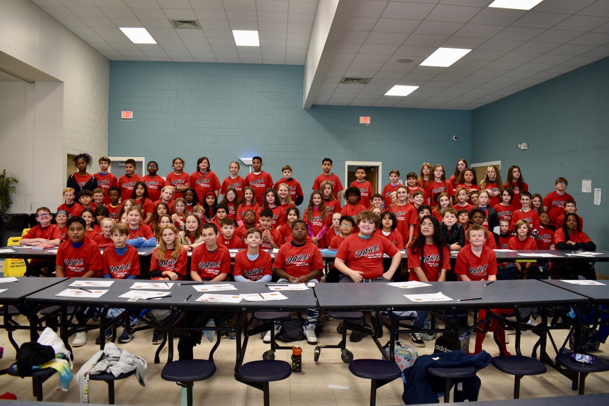 D.A.R.E. kids group photo.