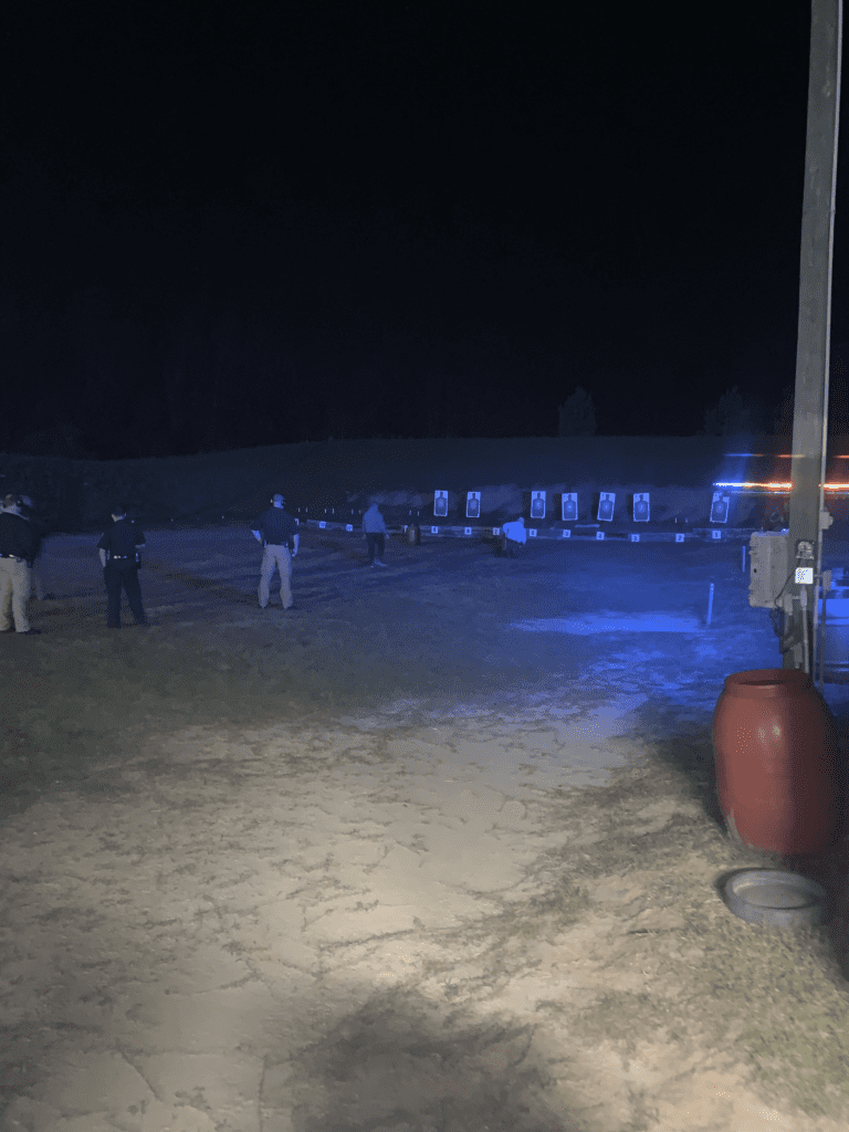 Photo of night range training.